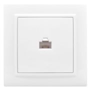 Розетка Минск RJ-45 1-местная СП белая