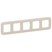 FLITE ARTISTIC Рамка 5-местная РУ-5-А-ФлЛ льняной IEK