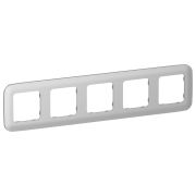 FLITE ARTISTIC Рамка 5-местная РУ-5-А-ФлА алюминий IEK