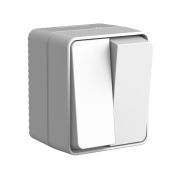 AtlasDesign PROFI IP54 открытой установки 2-клавишный выключатель 10 АХ, серый