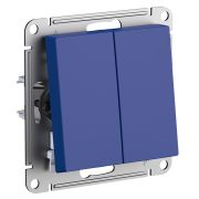 ATLASDESIGN переключатель двухклавишный, сх.6/2,  10АХ, механизм, АКВАМАРИН