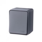 AtlasDesign Profi54 переключатель одноклавишный IP54 10 АХ, АНТРАЦИТ, Россия