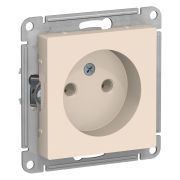 Розетка ATLASDESIGN без заземления 16А механизм бежевый