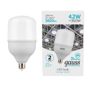 Лампа светодиодная LED 42 Вт 3600 лм 4000К цилиндр Т120 нейтральный E27 AC 220В Elementary Gauss