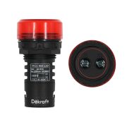 Лампа ADDS 22мм красная LED 220В