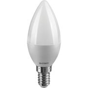 Лампа светодиодная LED 8вт E14 теплый матовая свеча
