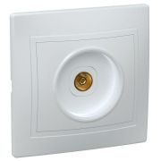 Розетка телевизионная TV 1-м СП Кварта РТВ10-КБ IP20 бел. GENERICA EAK10-K01-DM