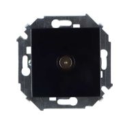 Розетка телевизионная одиночная TV СП Simon15 винтов. зажим механизм черн. Simon 1591475-032